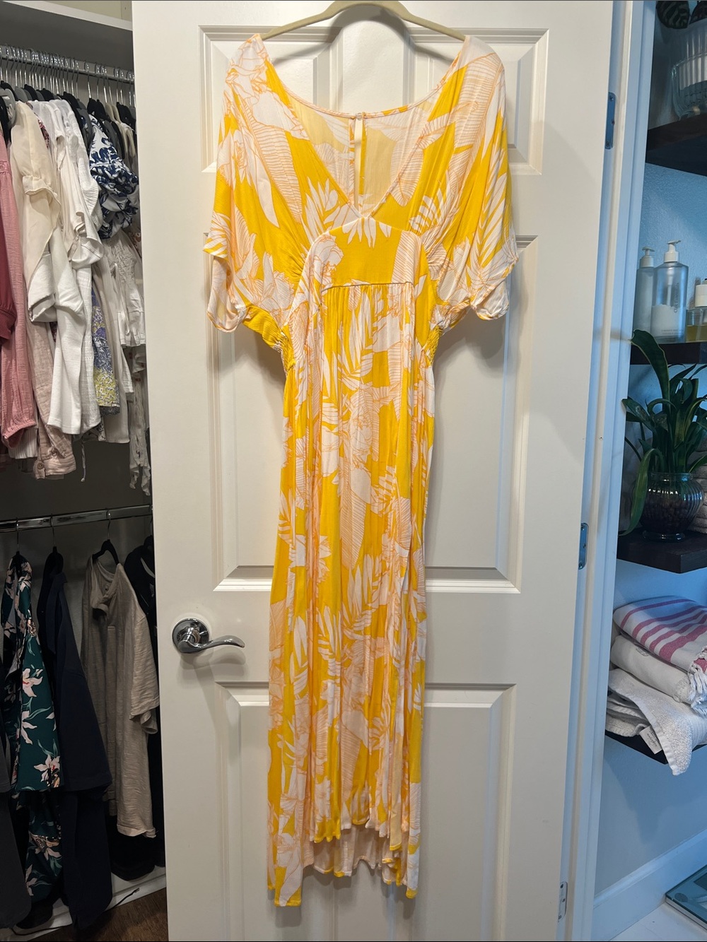 Cupshe Yellow and White Floral Maxi Dress